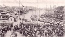 Bryggen i Bergen ca. 1900